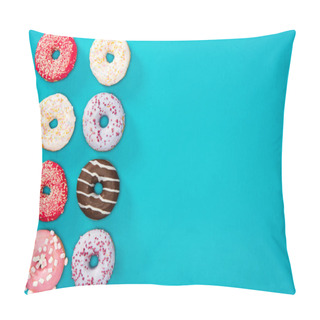 Personality  Several Donuts With Various Glaze  Pillow Covers