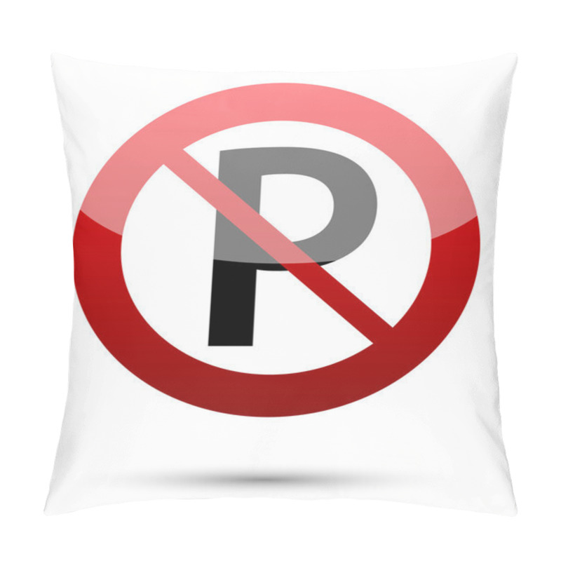 Personality  No Parking Sign Pillow Covers