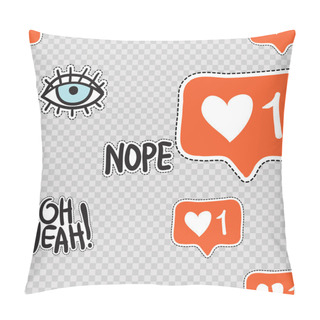 Personality  Seamless Pattern-  Nope Phrase Pillow Covers