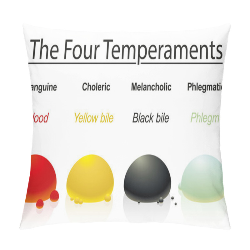 Personality  Temperaments Four Humors Drops Pillow Covers
