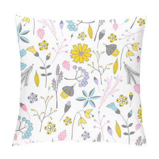 Personality  Floral Pattern In Doodle Style Pillow Covers