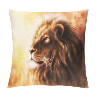 Personality  Lion Fractal Pillow Covers