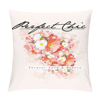 Personality  Floral T-shirt Graphic Pillow Covers
