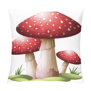 Personality  Red Mushroom Pillow Covers