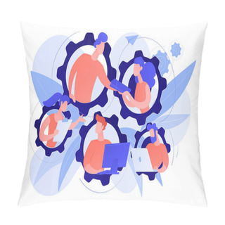 Personality  Dedicated Team It Concept Vector Illustration Pillow Covers
