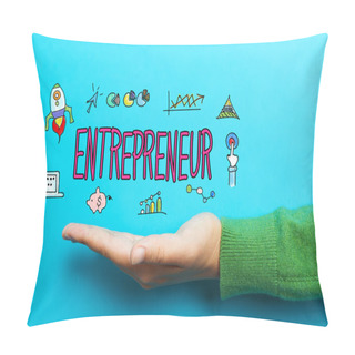 Personality  Entrepreneur Concept With Hand  Pillow Covers