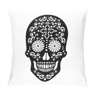 Personality  Holy Death, Day Of The Dead, Mexican Sugar Skull, Vintage Design T Shirts Pillow Covers