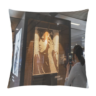 Personality  An Exhibition Of Covers Of Taiwanese Singer Jay Chou's Albums, Which Are Composed Of Over 50 Thousand Pieces Of Biscuits, Is Held At A Metro Stop In Shanghai, China, 21 May 2020. Pillow Covers