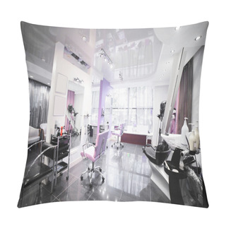 Personality  Interior Of Modern Beauty Salon Pillow Covers