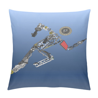 Personality  Painted Running Man Of Spare Parts Pillow Covers