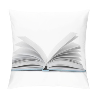 Personality  Open Book With Hard Cover On White Background Pillow Covers
