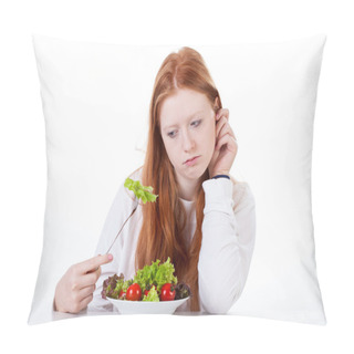 Personality  Teenage Girl With No Appetite Pillow Covers