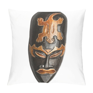 Personality  Wooden Mask Totem Pillow Covers