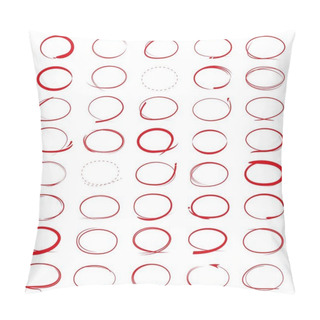 Personality  Hand Drawn Circle Marker, Highlighter Elements Vector  Pillow Covers