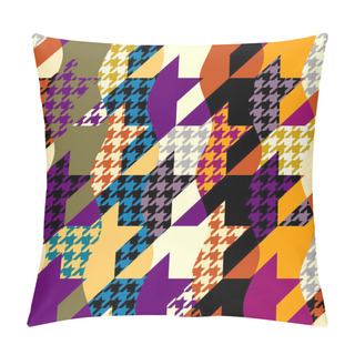 Personality  Seamless Hounds-tooth Pattern Vector Illustration. Pillow Covers