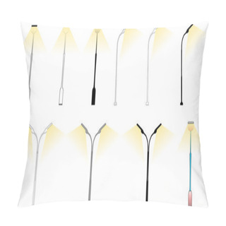 Personality  Retro Street Lamps Isolated On White Pillow Covers