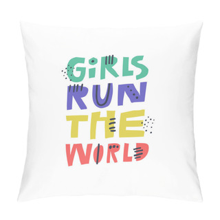 Personality  Feminist Power Quote Hand Drawn T-shirt Print Pillow Covers