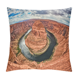 Personality  Horseshoe Bend Colorado River View 360 Panorama  Pillow Covers