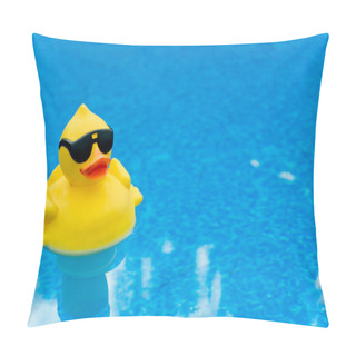 Personality  Rubber Duck On Blue Pillow Covers