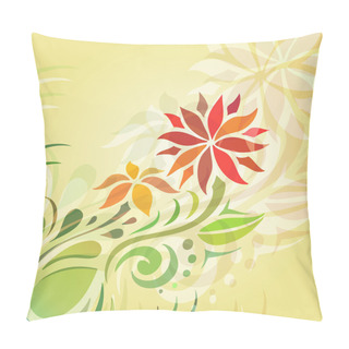 Personality  Vector Background With Abstract Flowers. Pillow Covers