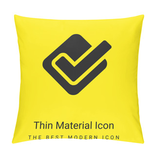 Personality  Accept Minimal Bright Yellow Material Icon Pillow Covers