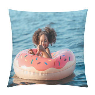 Personality  African American Child With Swimming Ring Pillow Covers