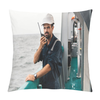 Personality  Marine Deck Officer Or Chief Mate On Deck Of Vessel Or Ship Pillow Covers