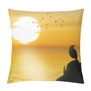 Personality  Birds Flying Over The Rive Pillow Covers
