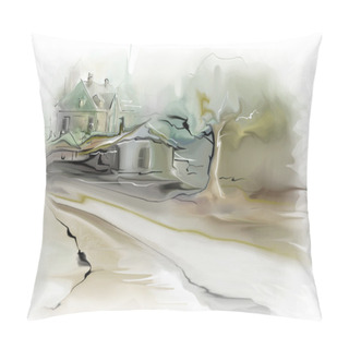 Personality  Painting City Street Pillow Covers