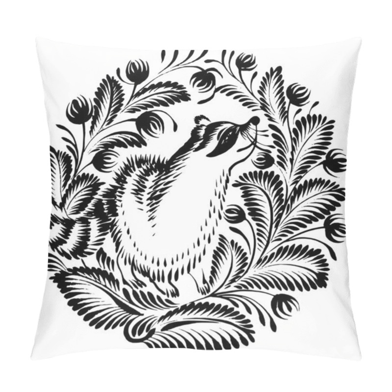 Personality  decorative silhouette of a raccoon pillow covers