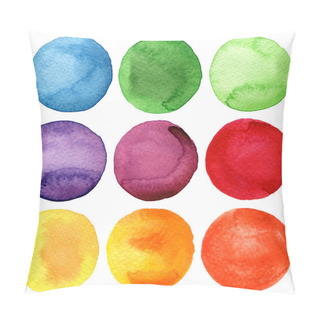 Personality  Watercolor Hand Painted Circles Collection Pillow Covers