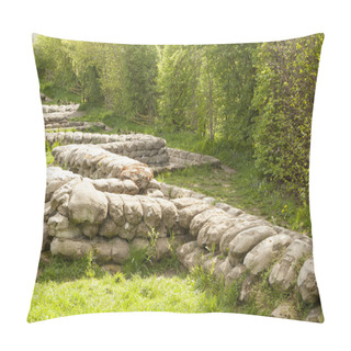 Personality  Trench World War Sandbags And Blue Sky Pillow Covers