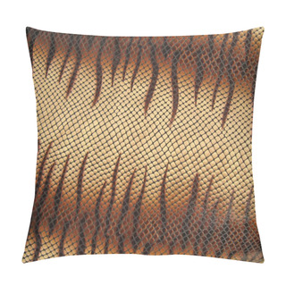 Personality  Closeup Snakeskin Texture, Danger Leather Skin Concept. Pillow Covers