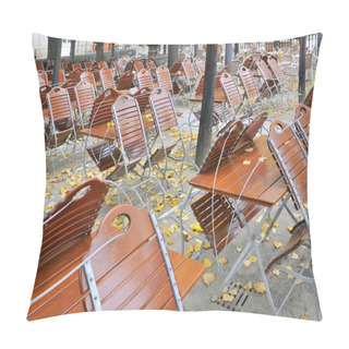 Personality  Empty Chairs And Tables In The City Of Amsterdam, Netherlands Pillow Covers