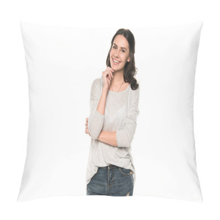 Personality  Beautiful Thoughtful Woman Pillow Covers