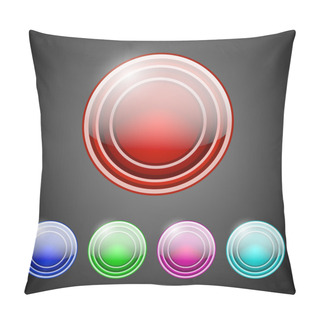 Personality  Collection Of Round Buttons. Pillow Covers