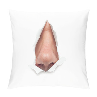 Personality  The Human Nose Sticks Out Through A Hole Pillow Covers