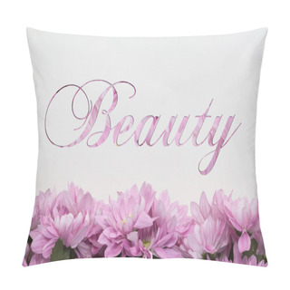 Personality  Beauty - Flowers Decoration , Floral Background And Beautiful Handwriting Pillow Covers