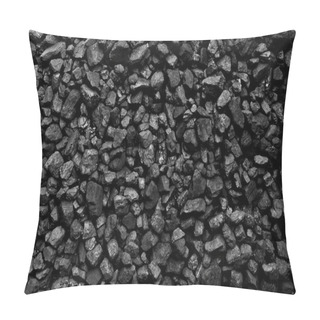 Personality  A Heap Of Black Natural Coal, Photo Of Coal Mine Background, Texture Pillow Covers