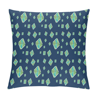 Personality  Colored Background With Different Accessories Pillow Covers