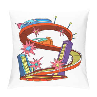 Personality  Future City Vector Illustration Pillow Covers