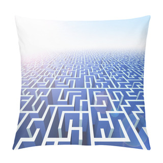 Personality  An Abstract Maze And The Rising Sun. Pillow Covers