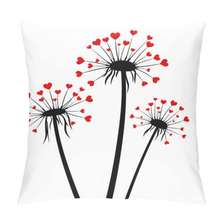 Personality  Valentine's Background With Love Dandelions. Pillow Covers