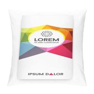 Personality  Letterhead And Geometric Triangular Design Brochure Pillow Covers