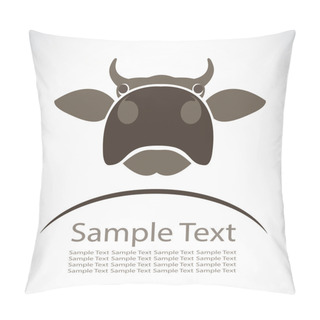 Personality  Vector Image Of An Cow Pillow Covers