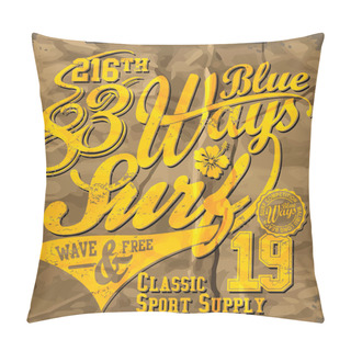 Personality  VECTOR SURF PRINT Pillow Covers