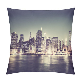 Personality  New York City Panorama At Night Pillow Covers