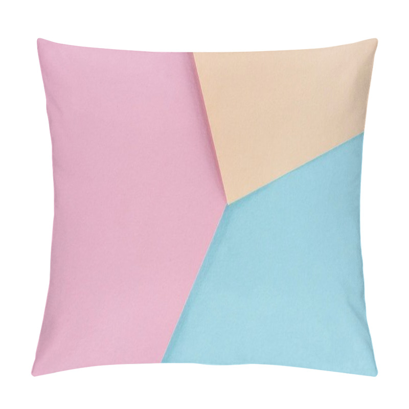 Personality  geometrical composition made of pastel colors papers pillow covers