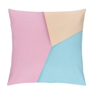 Personality  Geometrical Composition Made Of Pastel Colors Papers Pillow Covers