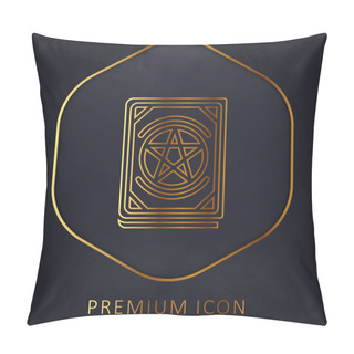 Personality  Book Golden Line Premium Logo Or Icon Pillow Covers